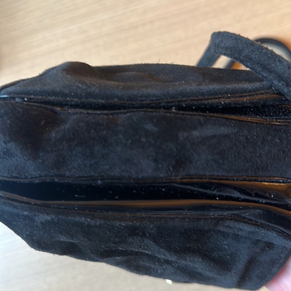 Vintage crossbody bag suede black tassel 70s 80s Italy - Picture 9 of 12